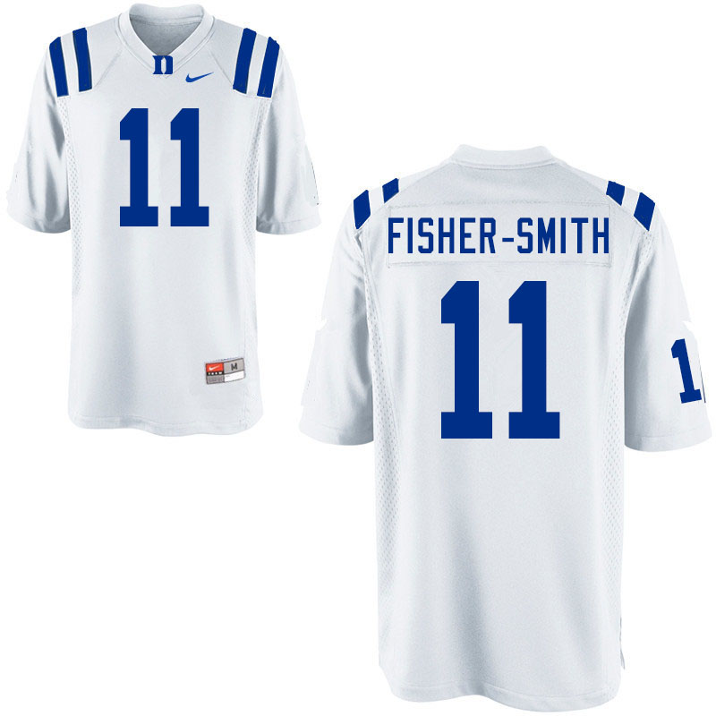 Duke Blue Devils #11 Isaiah Fisher-Smith College Football Jerseys Sale-White